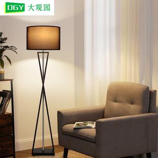 大观园意大利设计师不锈钢落地灯意式 金属布艺客厅高级落地灯L535