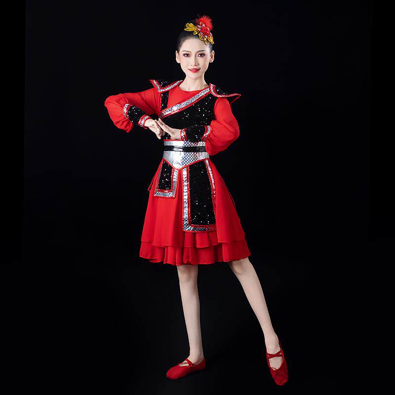 正品打鼓服出服女中国风演威风腰水鼓舞开成场舞鼓蹈表演服装现代