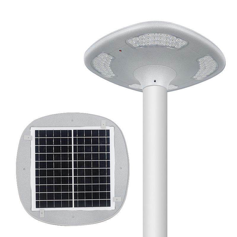 户外小区庭院灯外壳套件压铸铝材30W高杆一体化太阳能景观灯配件