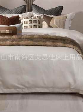 装20231012现代极简轻奢样板房床软家具展厅摆场品高档床品多件套