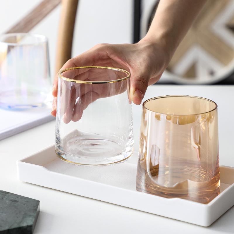 简约ins北欧漱口杯壁挂家用玻璃刷牙杯套装酒店客房洗漱浴室用品