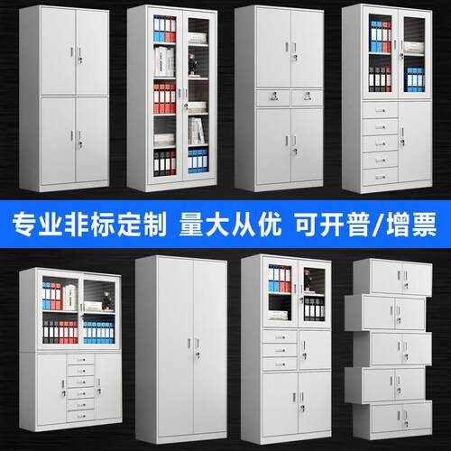 四办川钢制公文件柜定制铁皮资料柜带TPWJG锁抽屉收室纳财务凭证