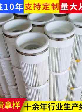 除尘滤筒LS-160-1000聚酯纤维粉尘滤芯覆膜除尘滤芯过滤器厂家供