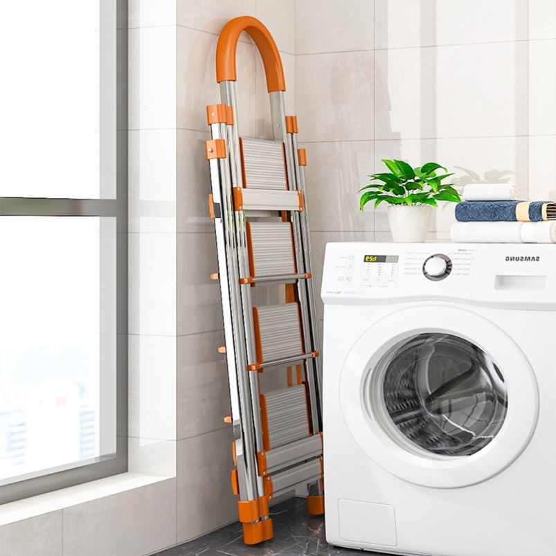 梯子晾衣架两用室内家用可折叠伸缩多功能不锈钢楼梯铝合金人字梯