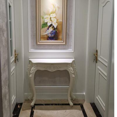 欧860式玄桌门子玄关关柜时尚台靠墙桌子半圆玄关装饰桌简约厅柜