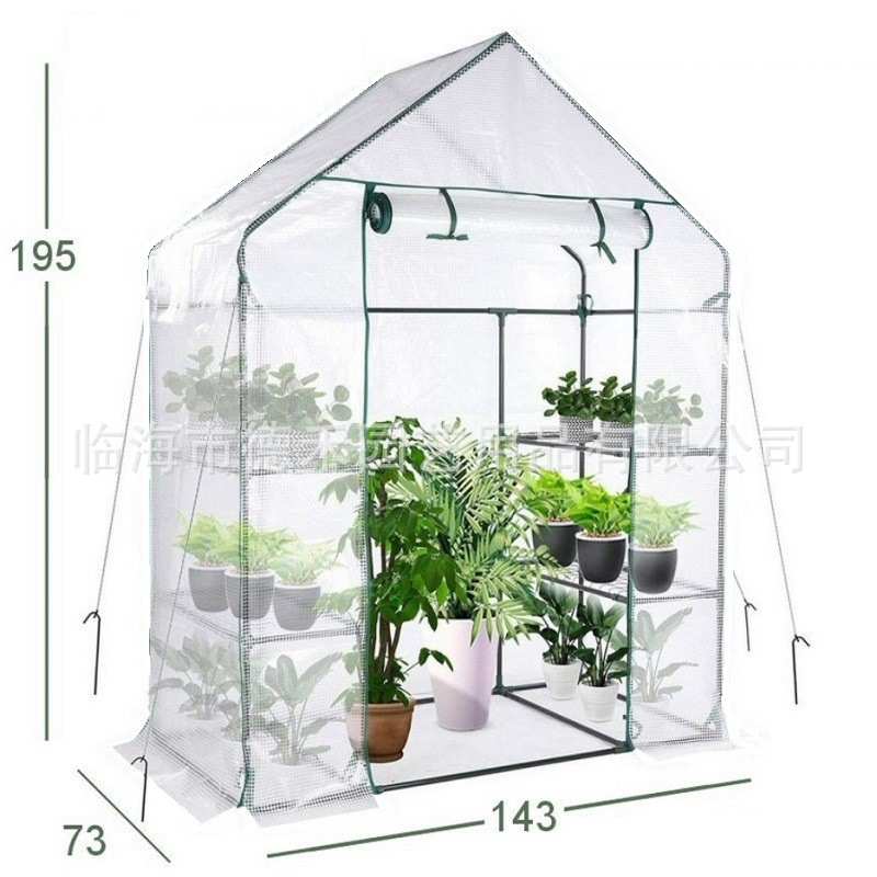 外贸 PE外罩走入式温室 保温保暖花房 暖房 花架 多肉阳光房