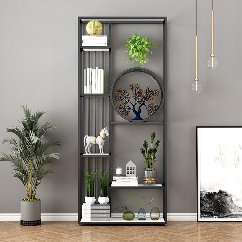 办公室铁艺屏风隔断围栏餐厅卡座客厅玄关花架置物架落地轻奢书架