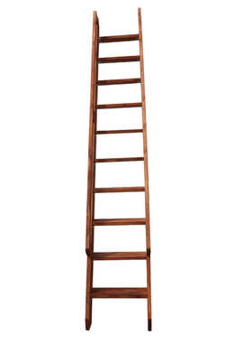 一字5zv7复古带梯直梯子室内实木楼梯批梯木质扶手发木单阁楼复式