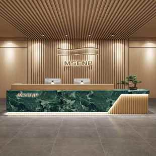 公司前台接待台售楼部酒店大厅迎宾服务台办公吧台美容院收银台桌