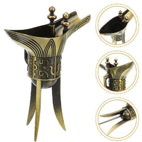 4 Pcs Retro Decor Bronze Cup Drinking Glassware Ancient