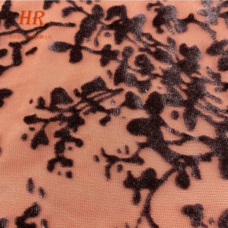 厂家现货直销 丝白牡丹丝绒面料 家纺服装用料锦绒烂花绒布