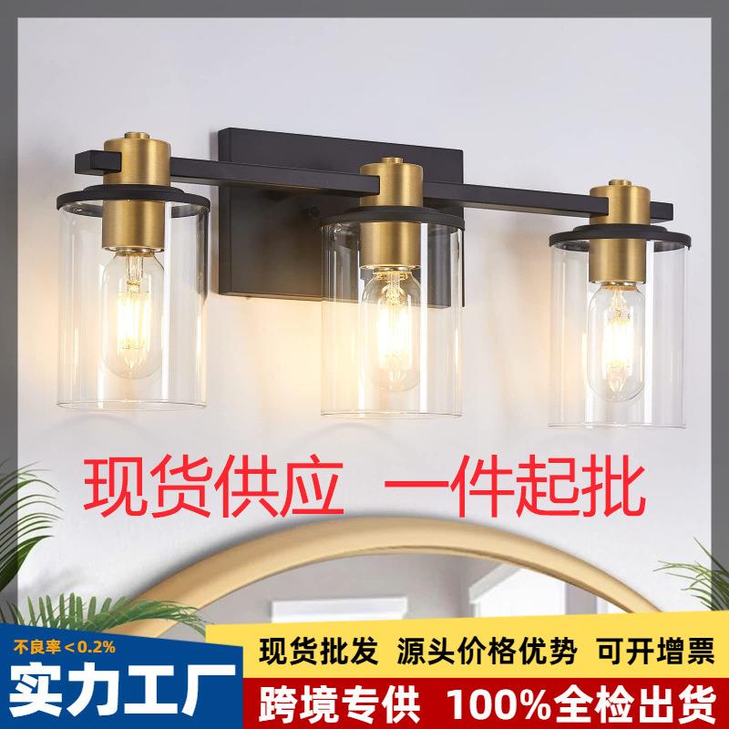 跨境美式镜前灯卫生间浴室二/三/四头电镀化妆镜子灯亚马逊热销