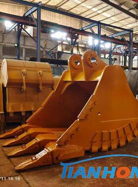 挖机配件 卡特彼勒390 挖掘机高强耐磨矿山岩石铲斗 挖掘机挖斗