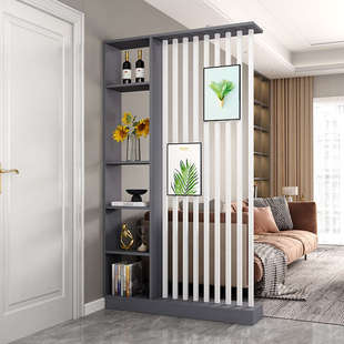 中式屏风入户玄关柜屏风隔断客厅家用进门遮挡现代简约隔断置物架