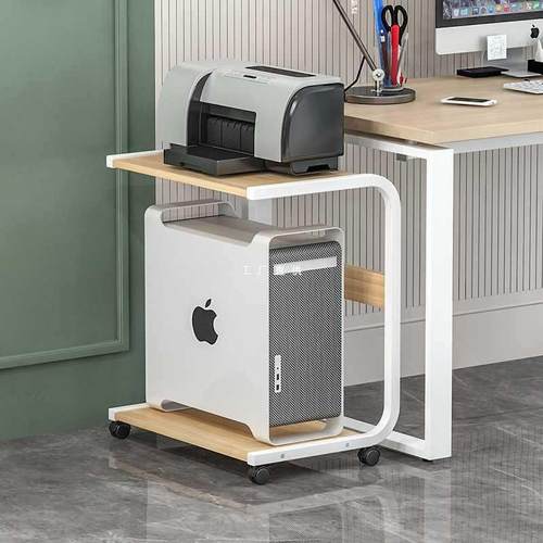 电脑主机架办公室置物架收纳桌柜定制移动台式机箱架托打印机架