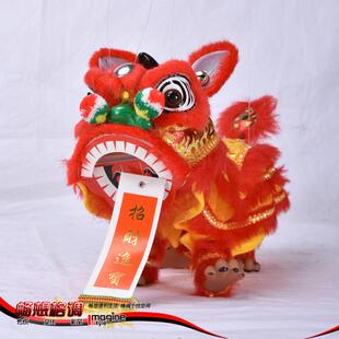 中国风礼品送老外宾中国特色玩具提线木偶人偶手工艺醒狮舞狮子