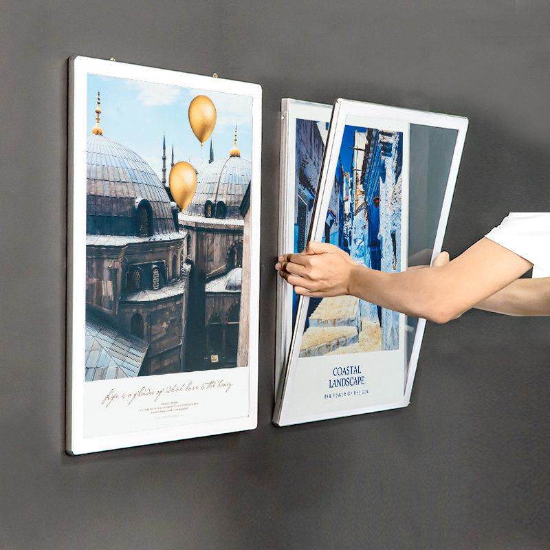 电梯海报框海报展示框铝合金磁吸海报框电梯广告框相框展板框画