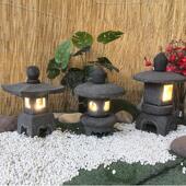 石灯日式 石头灯电山笼石石灯灯户外花园林枯水景观石灯 庭院灯中式