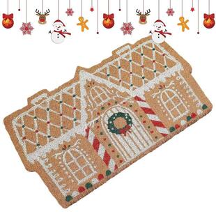 Christmas Mat Door Gingerbre House Doormat Gingerbread Front