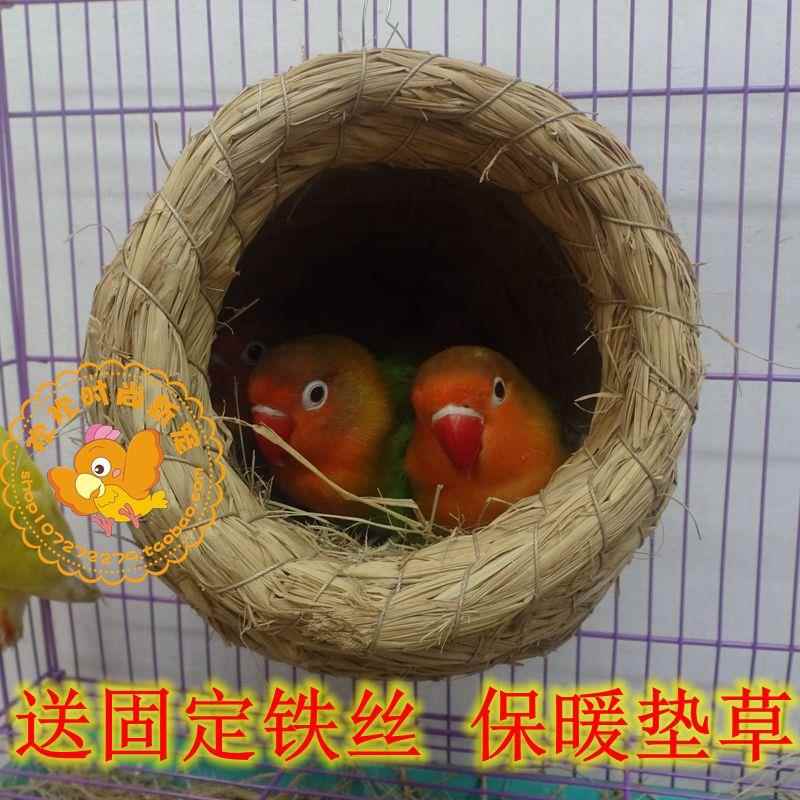 藤草编中小鹦鹉鸟窝巢吊床睡篮秋千啃咬玩具用品虎皮牡丹玄凤文鸟