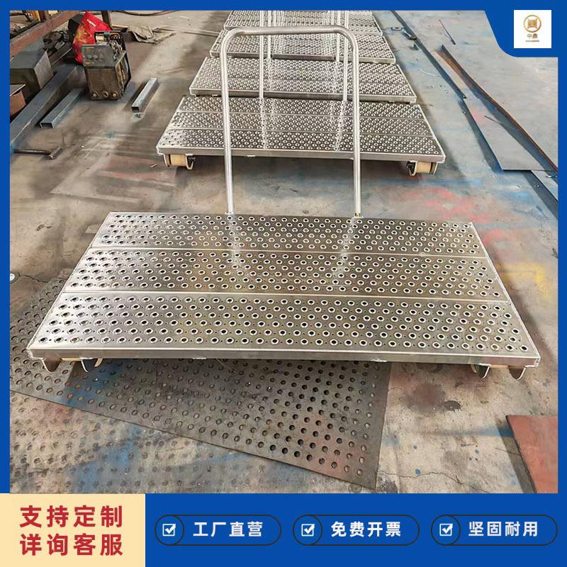 铁路铝合金手推车1435轨距轨道平板车高铁地铁施工搬运车绝缘轮