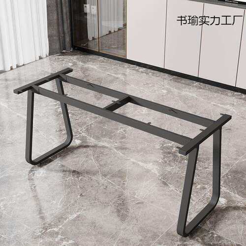 桌腿铁艺支架瓷砖岩板实木大板金属桌架大理石餐桌脚铁艺简约