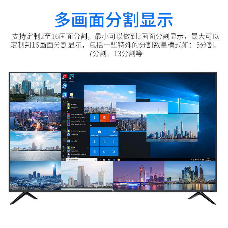 视频工程级HDMI/VGA六画面分割器4,9,12,16路进1出监控图像分屏器
