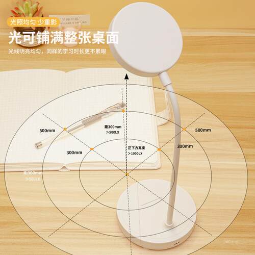 源氛头厂家l床ed台灯围小夜灯学生学习眼头灯卧室专480用阅护读灯