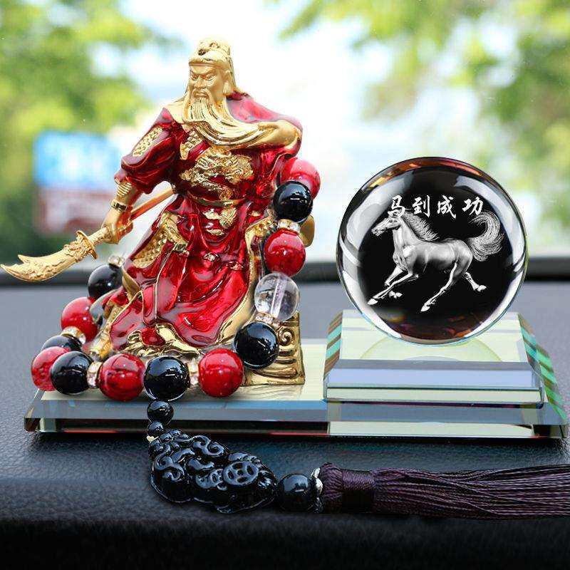 P1L汽车摆件新款车载车用佛关公武财神保苹安车内饰品中控台用品