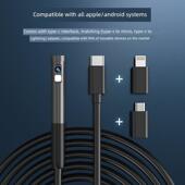 阿里斯三合一工业内窥镜高清摄像头汽车维修手机下水道视觉探头