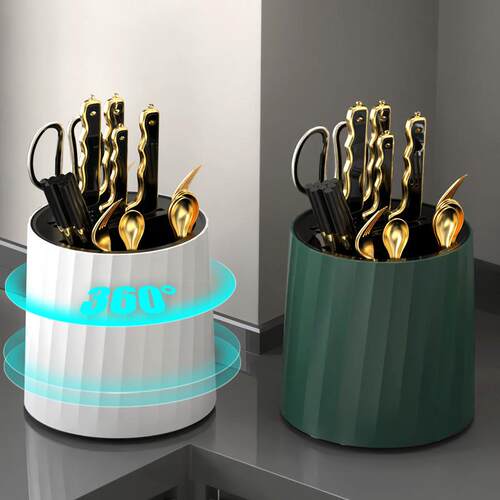 Wholesale Rotating Kitchen Knife Rack and Utensil Organizer
