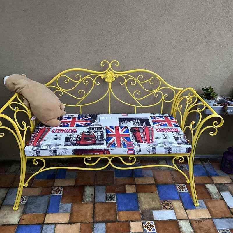 欧休闲阳台双人椅长情侣贵475妃椅热卖铁式艺沙卧发椅室庭院公园