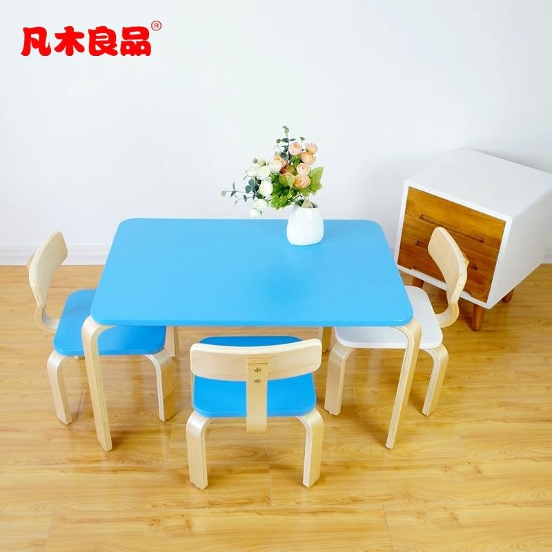 新实木儿童学习桌椅套装幼儿园桌子椅子组合家用书桌宝宝吃饭餐桌