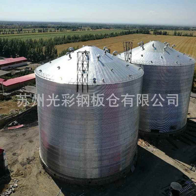 板大型OJX油粮食钢板仓装配式粮锥底农业钢仓玉米小麦粮食仓储存