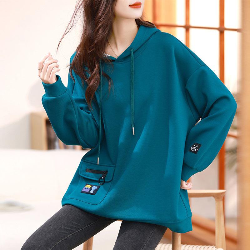 连帽卫宽衣女春新款今年流行松好看妈年妈洋款ZLI3027气漂亮中长