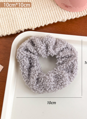 秋冬毛绒猪大肠发圈2024年新款简约毛毛头绳橡皮筋女扎头发绳头饰