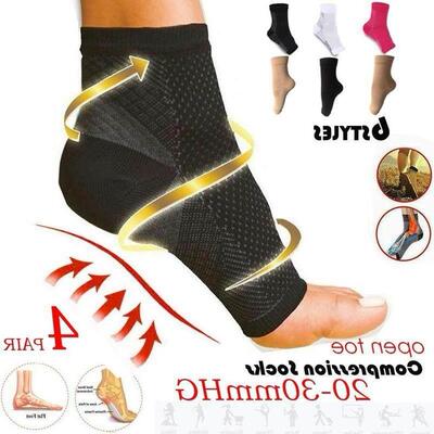 1Pair Foot Anti-Fatigue Compression Socks Ankle Support
