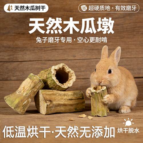 兔子磨牙玩具木瓜墩龙猫荷兰猪棒零食烘干木瓜树墩树茎木瓜丝