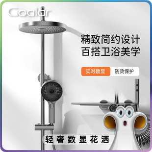 高拉 家用卫浴增压沐浴顶喷淋雨浴室花洒批发 Goalar 花洒套装