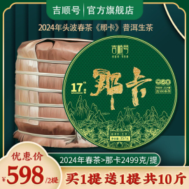 2024春茶 吉顺号头波春茶古300那卡贡茶古树普洱生茶2499g/提