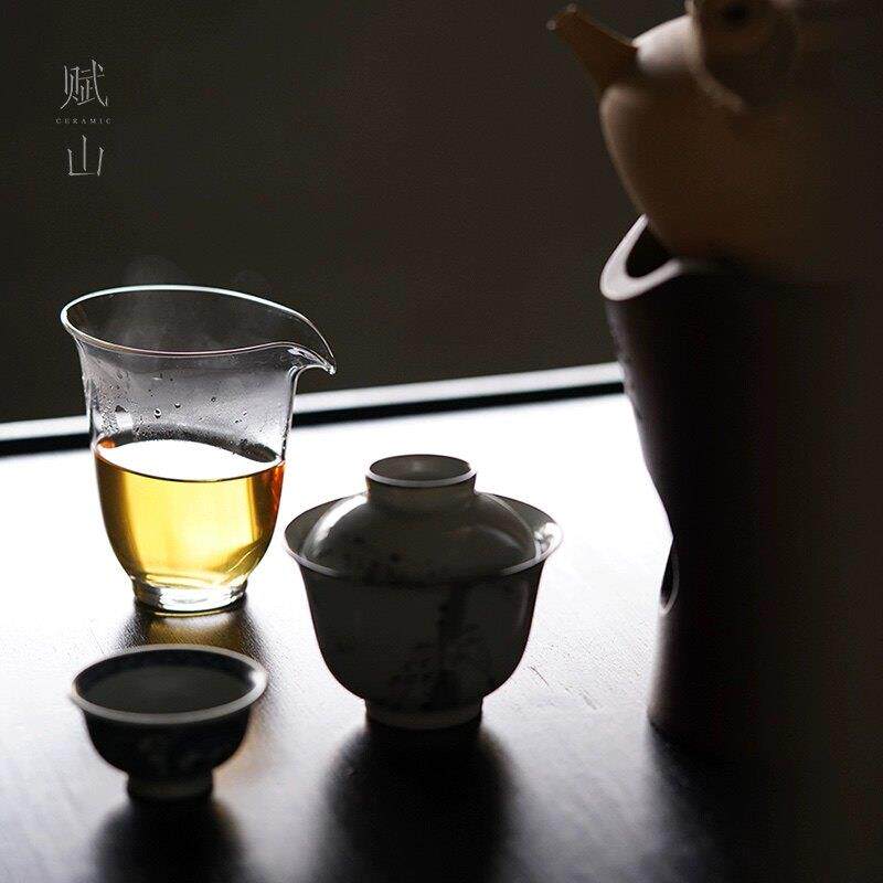 归鸿|赋山泡茶公道杯具璃高档加厚玻茶茶器大容量YEH茶具配分件