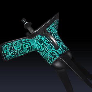 仿古青铜器父辛爵招财摆件纯铜酒樽爵杯酒爵铜爵杯古玩古董办公室