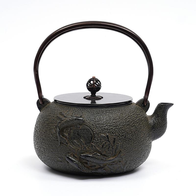 日式铸铁壶烧水泡茶壶电陶炉套装户外围炉煮茶器明火茶炉老铁壶