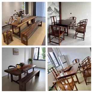 BGPcs木餐桌子腿大板支撑架实脚茶桌台脚原木配套字架大理石工加