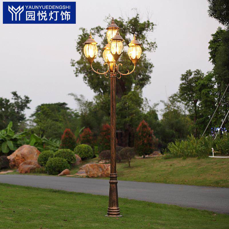 庭院灯led户外防水欧式仿古小区景观路灯花园别墅家用室外高杆灯
