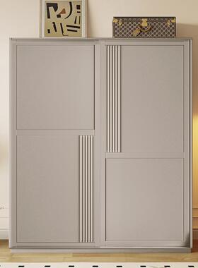 木爆款热卖储物收纳柜衣多层带柜门实YD-2319#推拉门衣柜易组装出