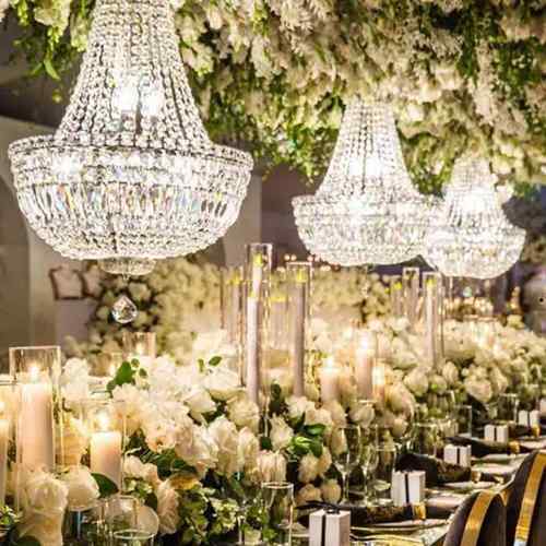 酒店大堂吊灯婚宴厅礼软装大主灯水堂晶链条非厅标程餐厅220吊工