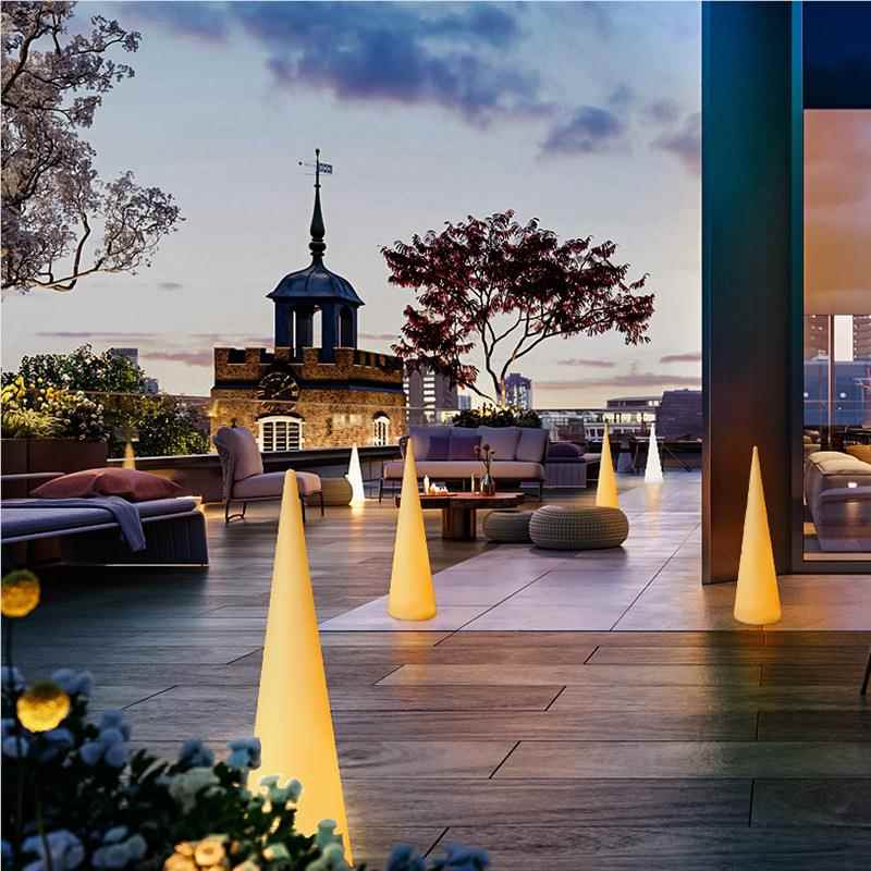 庭院水滴灯别墅泳池台中式落地露天阳装灯饰围灯尖角方形氛景2514