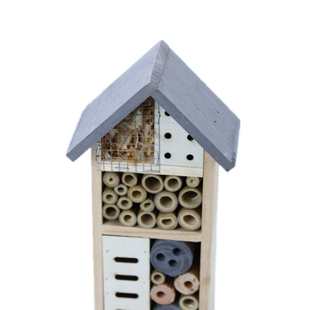木制小型昆虫屋蜜蜂窝蜂屋蝴蝶园林户外悬挂Insect昆虫旅馆酒店