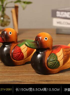 高档创品意礼情侣鸳摆件家居饰品鸭子鸯卡通物装饰新人结婚礼装饰